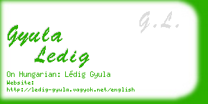 gyula ledig business card