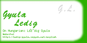 gyula ledig business card
